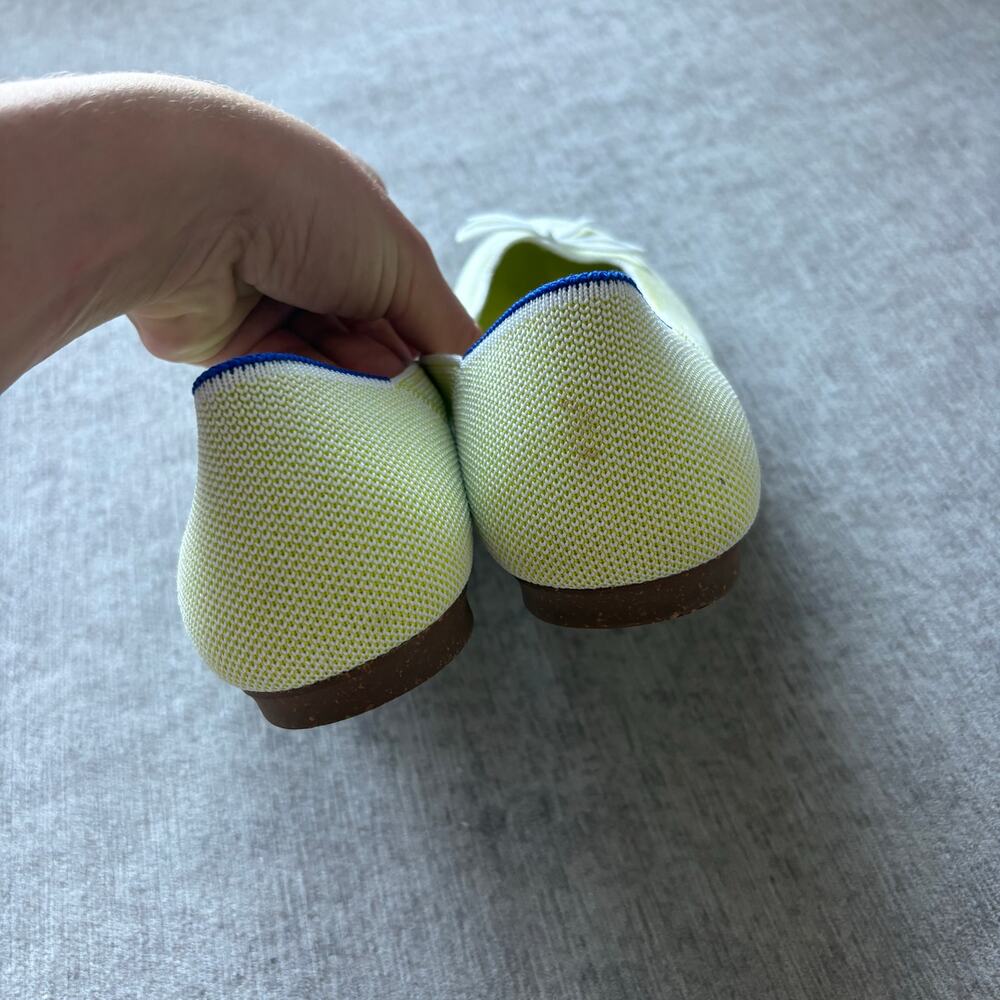 Rothy's The Ballet Flat in Chartreuse - Picture 6 of 9